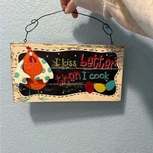 Colorful Chicken Wall Sign - Home Decor